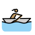 woman rowing boat, medium skin tone